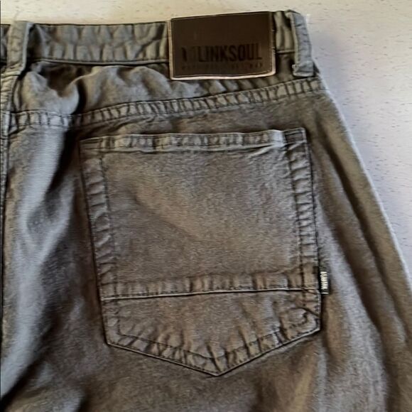 Linksoul Men's Slim Jeans Faded Green Size 35/32 - Picture 6 of 8